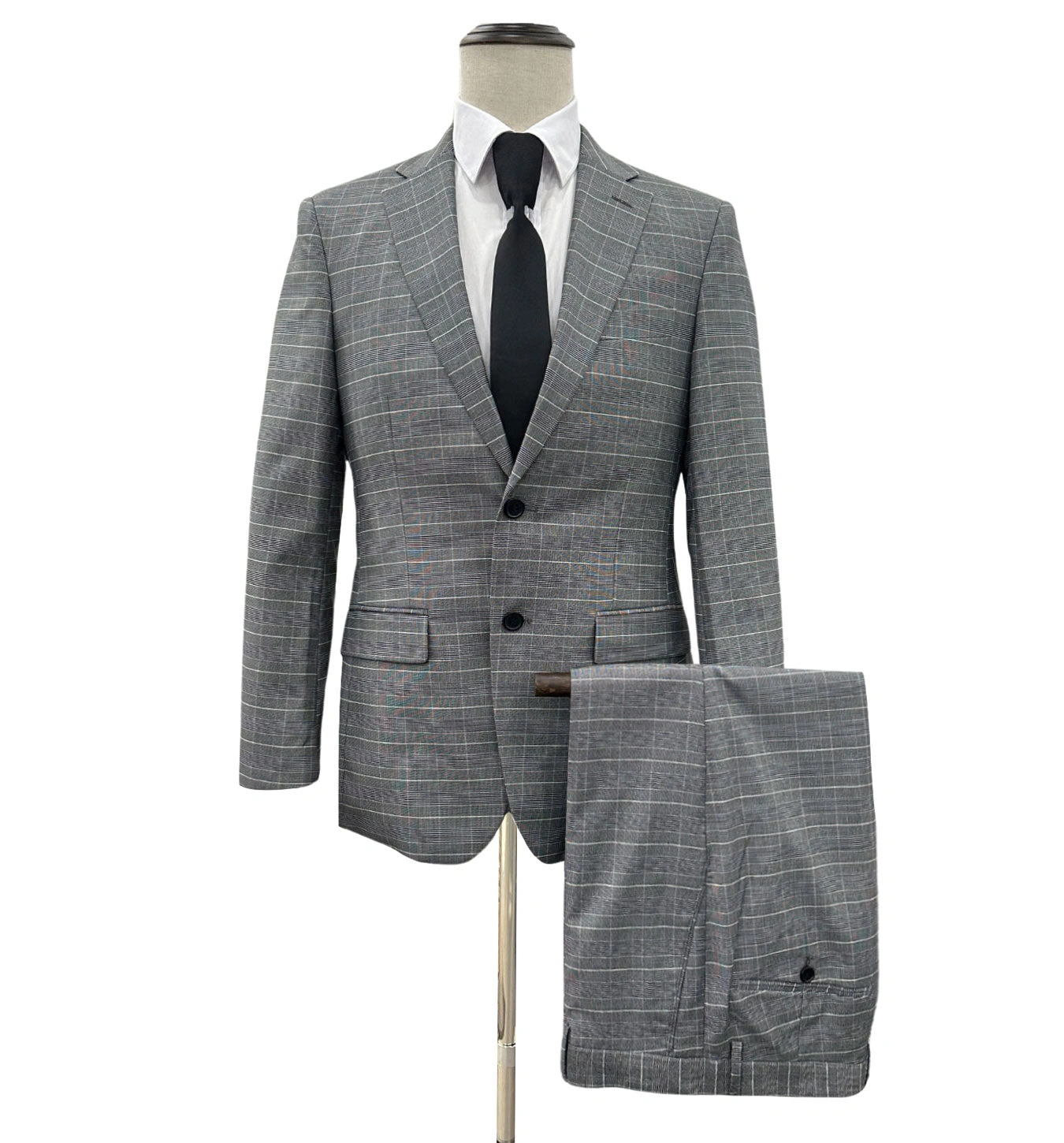 Gray Glen Check Suit by Angelo Rossi - Modern Fit, Seriously Stylish.
